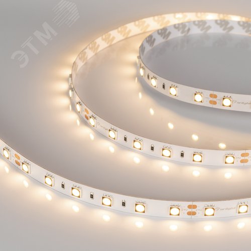 Лента светодиодная 14,4 Вт/м 24В IP20 3000K 60LED/м RT-B60-10mm CRI98 SMD 5060 5 м - фото 3
