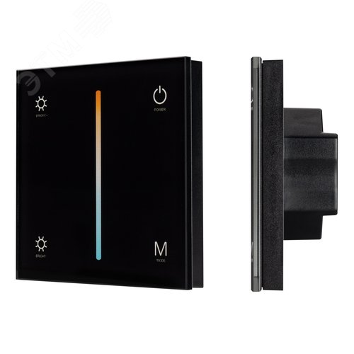 Панель SMART-P21-MIX-G-IN Black 12-24V, 4x3A, Sens, 2.4G IP20 пластик, 5 лет - Arlight