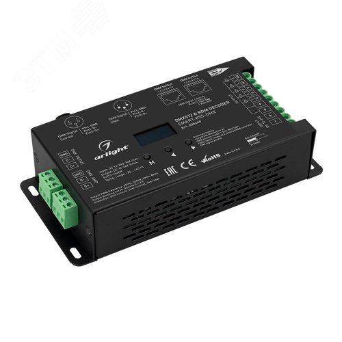 Декодер SMART-K55-DMX 12-24V, 5x6 A, XLR3 ARL, металл - Arlight