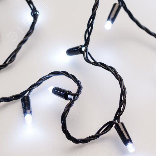 Гирлянда светодиодная декоративная ARD-STRING-PRO-10000-BLACK-100LED-STD WHITE 230V, 7W ARDCL, IP65 5