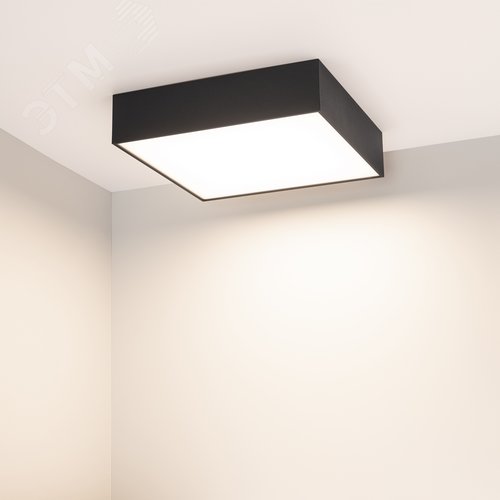 Светильник SP-QUADRO-S250x250-25W Day4000 (BK, 120 deg, 230V) (IP40 металл, 3 года) - фото 2