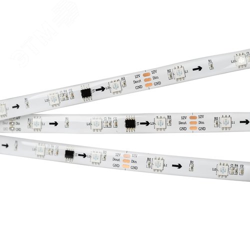 Лента SPI-5000SE-5060-30 12V Cx3 RGB (10mm, 7.2W/m, IP65) (Arlight, Закрытый, IP65) - Arlight
