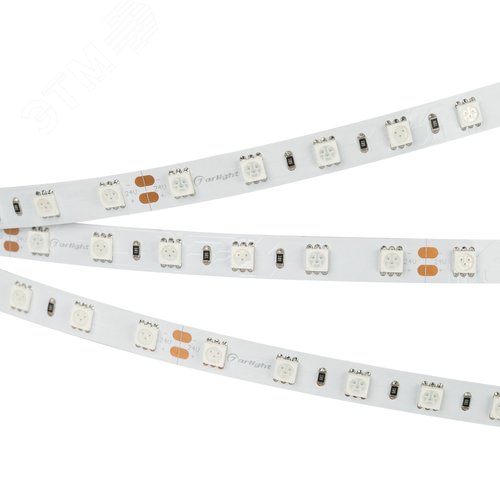 Лента RT 2-5000 24V Orange 2x (5060, 300 LED, LUX) (Arlight, 14.4 Вт/м, IP20) (015974)