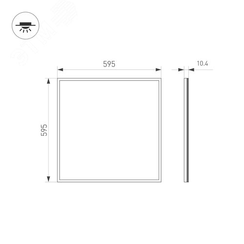 Панель IM-600x600A-40W White | 023144 | Arlight 2