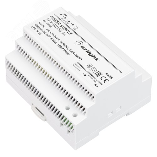 Блок питания ARV-DR150-24 (24V, 6.25A, 150W) ( IP20 DIN-рейка) - Arlight
