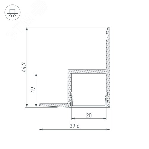 Профиль ARH-CEIL-2000 ANOD (ARL, Алюминий) 4