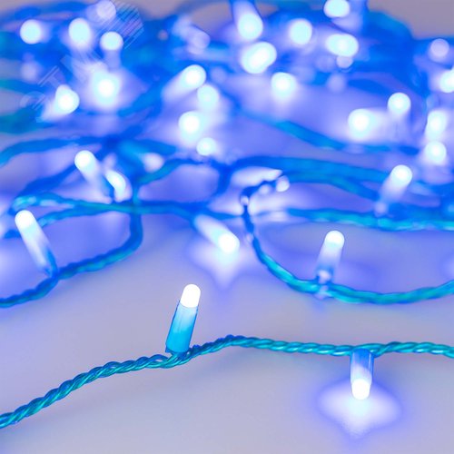 Гирлянда светодиодная ARD-STRING-CLASSIC-10000-BLUE-100LED-MILK-FLASH Blue 230V, 7W Ardecoled, IP65 - Arlight