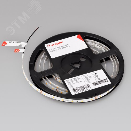 Лента светодиодная 7,2 Вт/м 24В IP20 2700K 60LED/м RT/RTW-A60-8mm SMD 2835 5 м - фото 2