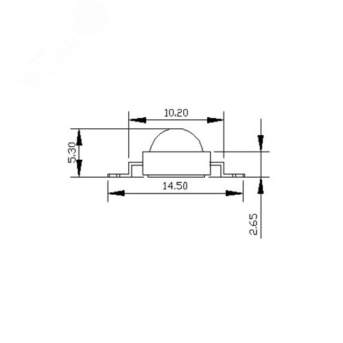 Светодиод мощный ARPL-3W-EPL40 Blue Emitter 2