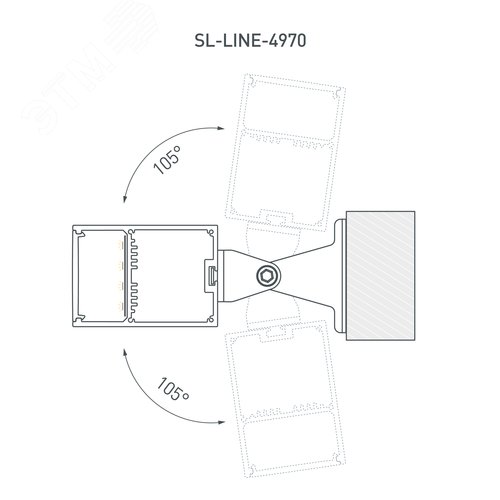 Профиль с экраном SL-LINE-4970-2500 WHITE+OPAL (ARL, Алюминий)(0) - фото 2