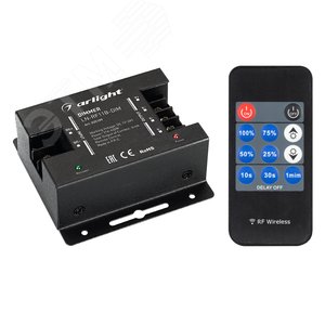Диммер LN-RF11B-DIM (12-24V, 3x6A, ПДУ Карта 11 кн) (ARL, IP20 Металл, 1 год) (025109) - Arlight