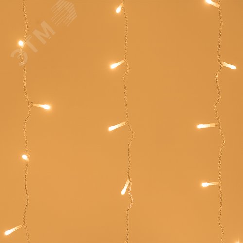 Гирлянда светодиодная декоративная ARD-CURTAIN-HOME-2000x2500-CLEAR-300 LED Warm 230V, 12W ARDCL, IP20 - фото 5