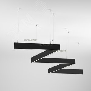 Светильник ALT-LINEAIR-ZIGZAG-90-FLAT-UPDOWN-DIM-4715x555-165W Day4000 (BK, 100 deg, 230V) (ARL, IP20 Металл, 3 года) - Arlight