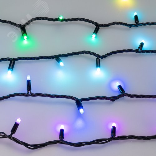 Гирлянда светодиодная декоративная ARD-STRING-PRO-10000-BLACK-95LED-LIVE RGBW-DMX 24V, 10W ARDCL, IP65 - фото 3