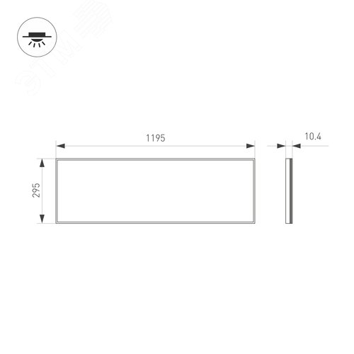 Панель IM-300x1200A-40W Day White IP40 металл 3 года - фото 4