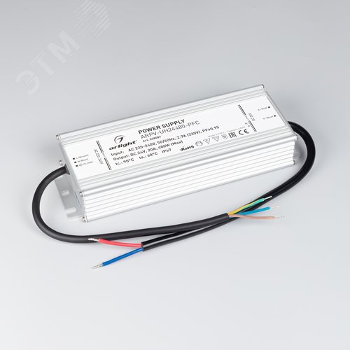 Блок питания ARPV-UH24480-PFC (24V, 20A, 480W) (ARL, IP67 Металл, 7 лет) 2
