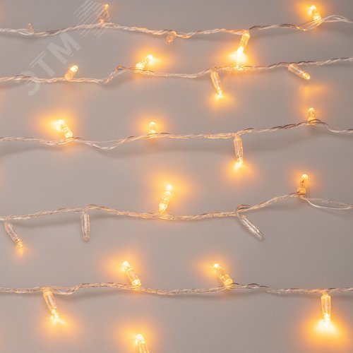 Гирлянда светодиодная декоративная ARD-STRING-CLASSIC-1000-CLEAR-100LED-PULSE Yellow 230V, 7W ARDCL, IP65 - фото 2