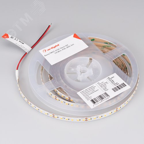 Лента светодиодная 10 Вт/м 24В IP20 3000K 120LED/м TWIST-A120-10mm SMD 2835 5 м - фото 2