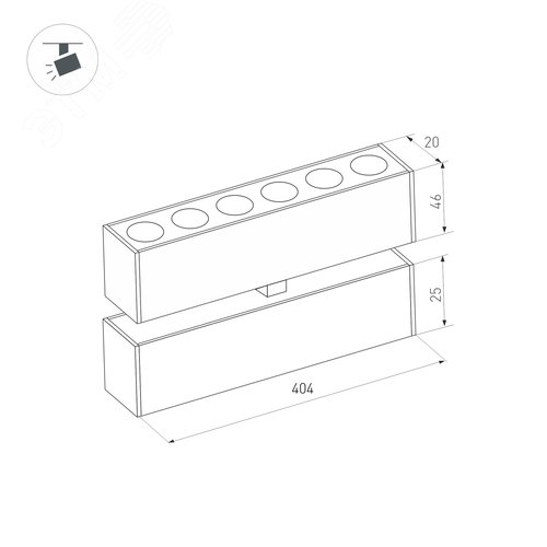 Светильник MAG-DOTS-FOLD-25-S400-12W Warm3000 (BK, 30 deg, 24V) ( IP20 Металл, 3 года) - фото 5