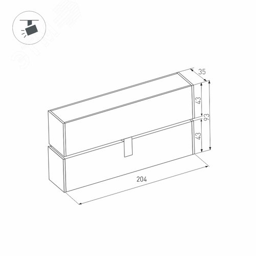 Светильник MAG-FLAT-FOLD-45-S205-6W Day4000 (BK, 100 deg, 24V) (IP20 металл, 3 года) 5