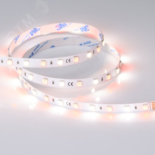 Лента светодиодная 14,4 Вт/м 24В IP20 RGBW 60LED/м RT/RTW-B60-10mm SMD 5060 5 м - фото 5