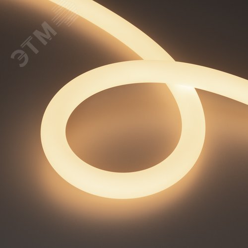 Лента герметичная MOONLIGHT-SIDE-A336-D25мм 24V Warm3000 360deg 14.4 W/m, IP65, 2835, 5м, wire x2 боковой вывод кабеля - Arlight