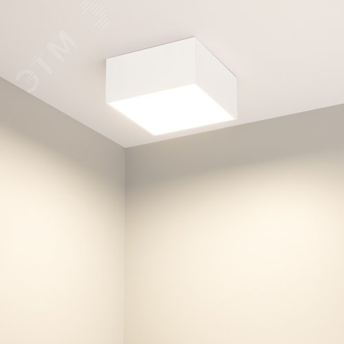 Светильник SP-QUADRO-S120x120-13W Warm3000 (WH, 120 deg, 230V) (, IP40 Металл, 3 года) - фото 4