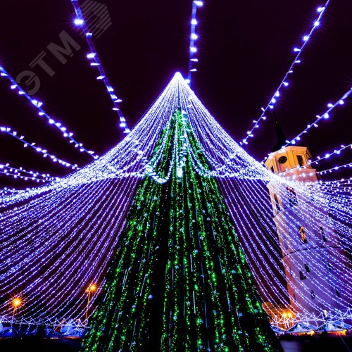 Гирлянда светодиодная декоративная ARD-STRING-CLASSIC-10000-BLACK-100LED-STD BLUE 230V, 7W ARDCL, IP65 5