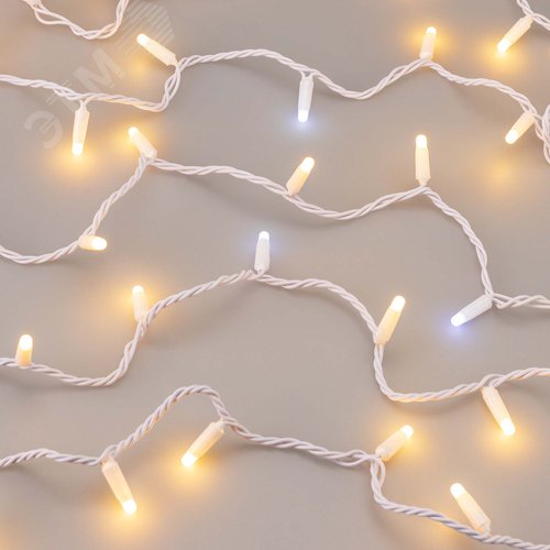 Гирлянда светодиодная декоративная ARD-STRING-CLASSIC-10000-WHITE-100LED-MILK-FLASH Warm 230V, 7W ARDCL, IP65 - фото 2