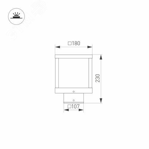 Светильник LGD-Path-Cub-H230B-12W Warm White (ARL, IP54 Металл, 3 года) (021810) - фото 5