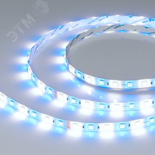 Лента светодиодная 14,4 Вт/м 24В IP65 RGBW 60LED/м RT/RTW-B60-10mm SMD 5060 5 м - фото 6