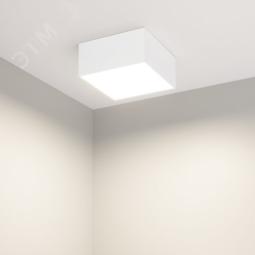 Светильник SP-QUADRO-S120x120-13W Day4000 (WH, 120 deg, 230V) (IP40 металл, 3 года) - фото 4