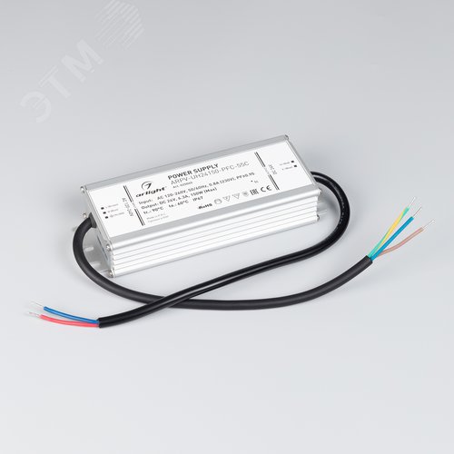 Блок питания ARPV-UH24150-PFC-55C (24V, 6.3A, 150W) (ARL, IP67 Металл, 5 лет) - фото 2