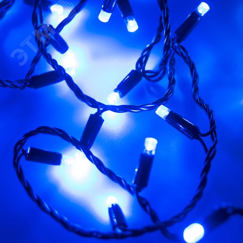 Гирлянда светодиодная декоративная ARD-STRING-CLASSIC-10000-BLACK-100LED-STD BLUE 230V, 7W ARDCL, IP65