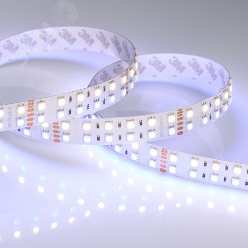 Лента светодиодная 32 Вт/м 24В IP20 RGBW 144LED/м RT-B144-19mm SMD 5060 5 м - фото 3
