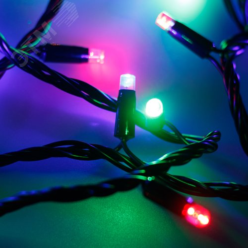 Гирлянда светодиодная декоративная ARD-STRING-CLASSIC-10000-BLACK-100LED-LIVE RGB 230V, 7W ARDCL, IP65 5