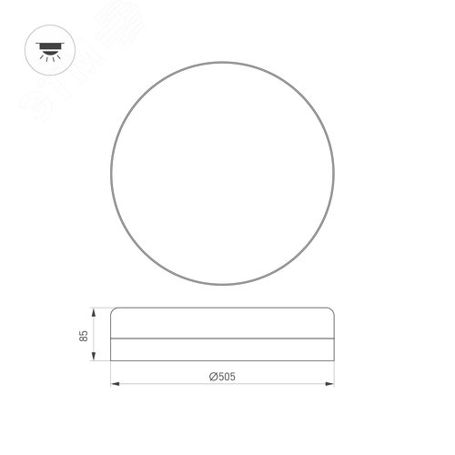 Светильник CL-SMURF-R500-50W Day4000-MIX (WH, 140 deg, 230V) (Arlight, IP40 Пластик, 3 года) | 037446 | Arlight - фото 3