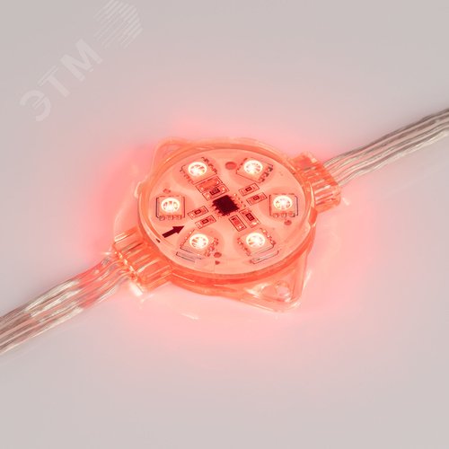 Модуль управляемый VISOR-SPI-5060-6-24V RGB 120deg (D40x12мм, 1.5W, IP68) (Герметичный) - фото 3