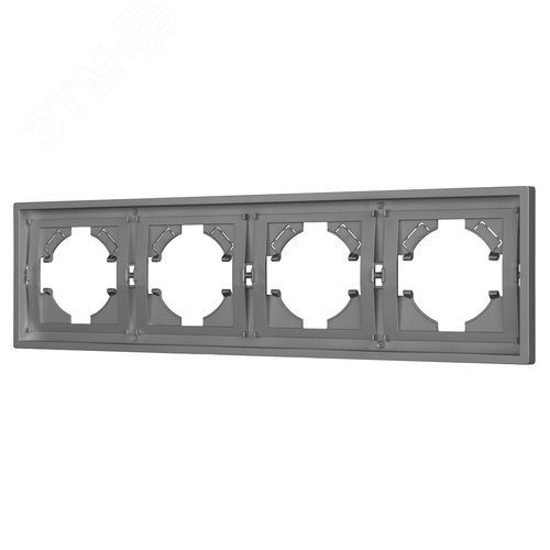 Рамка пластиковая FRM-TENDO-PL-4-GR, Серый, 4 поста - Arlight