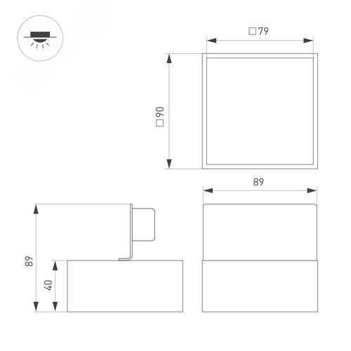 Флэш-модуль герметичный ARL-D12 5V RGB закрытый IP67 11