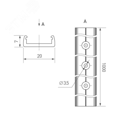 Заглушка ARH-DECORE-S12-INT с отверстием (ARL, Пластик) 3