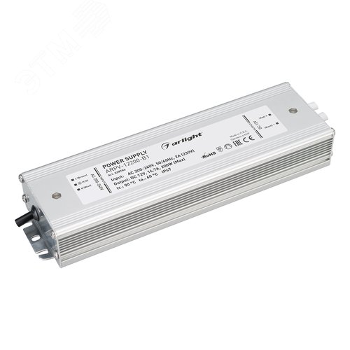 Блок питания ARPV-12200-B1 (12V, 16,7A, 200W) (ARL, IP67 Металл, 3 года)