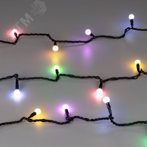 Гирлянда светодиодная декоративная ARD-BALL-CLASSIC-D13-10000-BLACK-100LED RGB 230V, 7W ARDCL, IP65 3