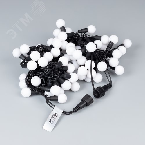 Гирлянда светодиодная декоративная ARD-BALL-CLASSIC-D23-10000-BLACK-80LED RGB 230V, 3.5W ARDCL, IP65 4