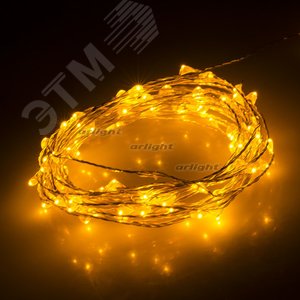 Светодиодная нить WR-5000-12V-Yellow (1608,100LED) (ARL, IP65)