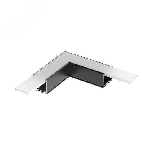 Угол PLS-LOCK-H25-L90 BLACK (с экраном MAT-L) (ARL, Металл) - Arlight