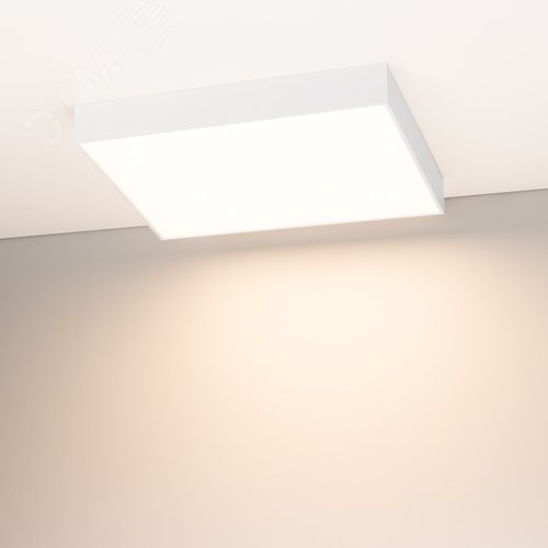 Светильник SP-QUADRO-S500x500-50W Warm3000 (WH, 120 deg, 230V) (, IP40 Металл, 3 года) - фото 3