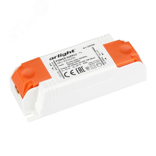 Блок питания ARJ-KE36250 (9W, 250mA) (ARL, IP20 Пластик, 5 лет) (025709) - Arlight