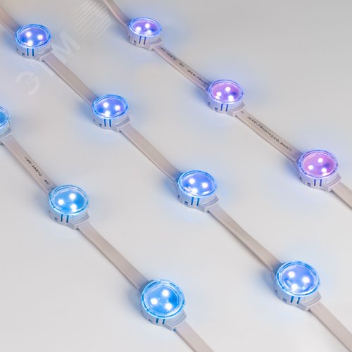 Модуль управляемый SOLEX-SPI-3535-3-12V RGB 120deg (D30x16mm, 0.75W, IP67) (, -) - фото 2