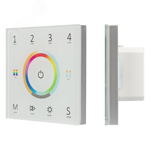 Панель Sens SMART-P67-MULTI White 230V, 4 зоны, 2.4G ARL, IP20 пластик, 5 лет - Arlight